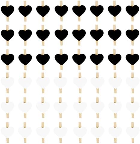 Nuobesty 100pcs Mini drveni srčani temeljni memorijski klipovi Photo Pljuskovi PEGS Craft Clips Party Favories Potrošni materijal za Božićno vjenčanje Valentines Dan 3cm