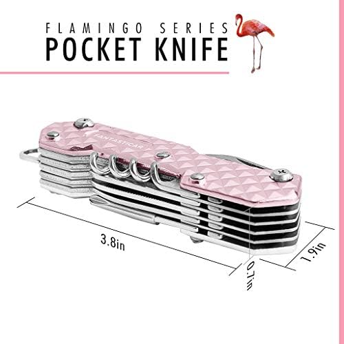 FantastiCAR Pink 15 u 1 EDC Multitools i slatki ljubičasti set noža, za gotovo svakodnevne potrebe