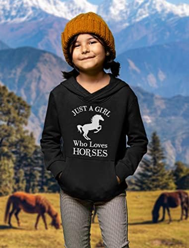 Samo djevojka koja voli konje hoodie konja ljubitelj poklone djevojke dječje dukseve