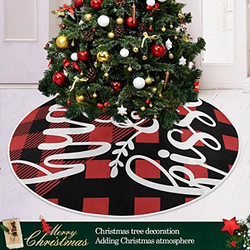 Valentinovo Love Buffalo božićna suknja 36inch Domaći dekor za Xmas Tree Suktion Mat za Xmas Odmor Odmor Rustikalni ukras Farmhhouse