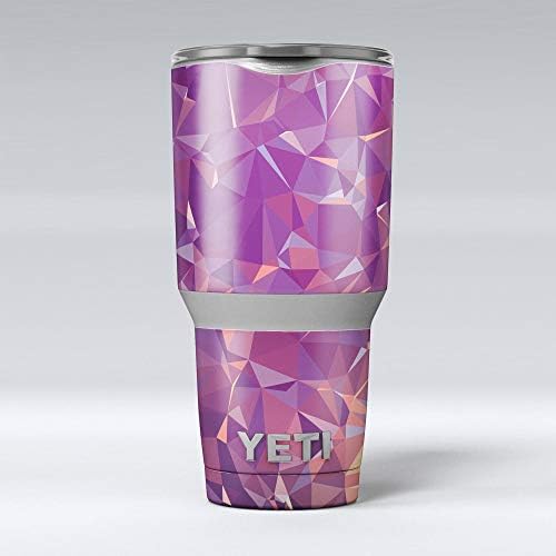 Dizajn Skinz Pink Geometric V13 - Kožnica naljepnica Vinil Komplet zamotača kompatibilan sa Yeti Rambler