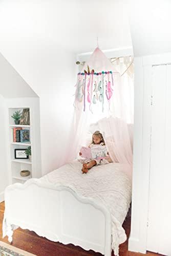 Jednorog princeza krevet za djevojčice - jednorog dječji nadstrešnica za krevet - krevetit