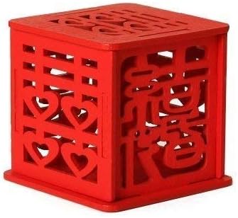 Dvostruka sreća Vintage kineski stil Drveni jedinstveni slatki kutija vjenčanica Bowers Wedding Candy Box
