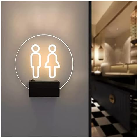 Depila 7 inčni LED okrugli kupaonica znakovi za toalet, zidni toaletni znak, za ured, poslovanje