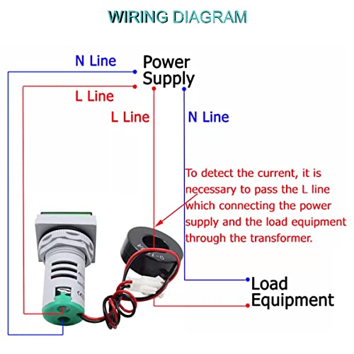 Dkardu Digitalni LED displej Indikator voltmetar ampermetar zeleni AC 0-100A 60 - 500V LED digitalni Tester napona detektor struje crveni sa crvenom i Crnom oprugom