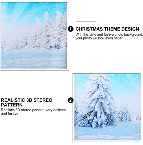 3kom Winter Vinyl Wonderland pozadina Bokeh dekoracija Pozadina Snowflake Snow Scene Tree rekviziti