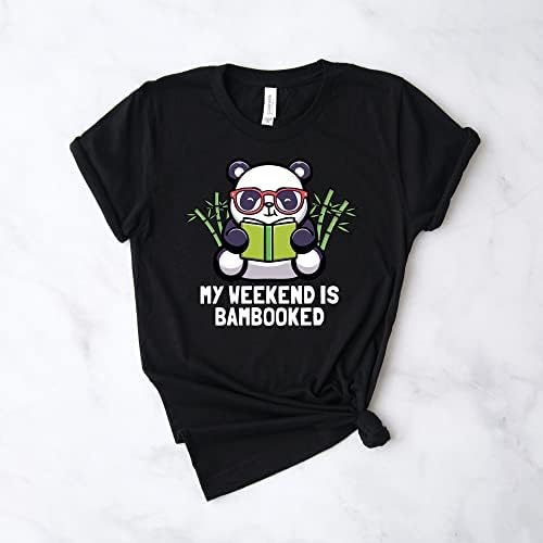 Funny moj vikend je Bambooked Panda Shirt, Bookworm čitanje entuzijasta rođendanski poklon Tee