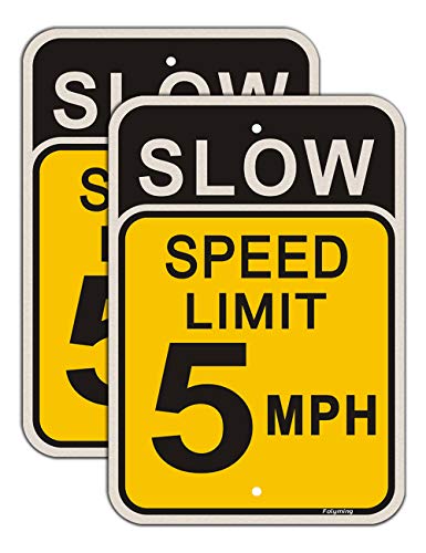 2 pakovanje Slow Brzina 5 mph znak, usporava znak 18 x 12 inča prometni znak, inženjer razreda