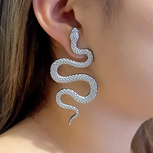 Snake Dangle naušnice za žene djevojke, Vintage naušnice od zmija Punk duga Izjava naušnice od zmija nakit