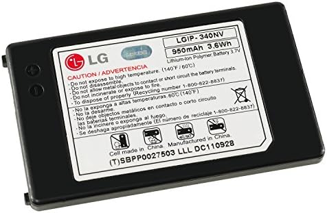 LG LGIP340NV 950mAh originalna OEM baterija za LG Cosmos VN250 I Octane VN530 - ambalaža bez maloprodaje-Crna