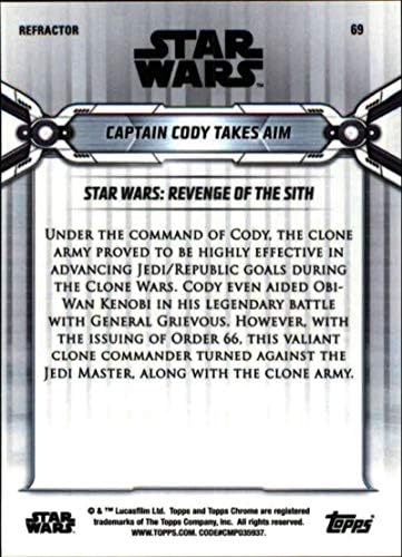 2019 TOPPS Chrome Star Wars Legacy Refraktor # 69 Kapetan Cody za cilj je za trgovanje