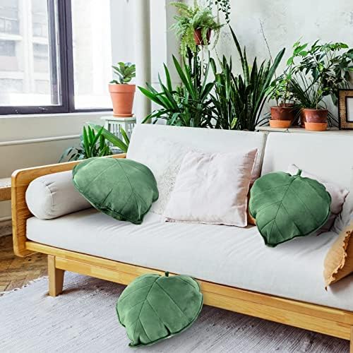 2 komada jastuk u obliku listova jastuk 20 x 20 inča 3D jastuk u obliku listova od lista kauč