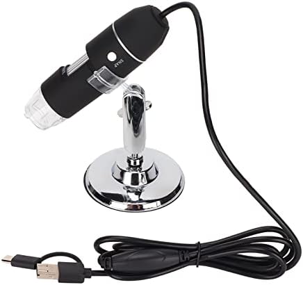 Dauerhaft USB digitalni mikroskop, 1920x1080p Crni prijenosni mikroskop 8 LED 50-1000x sa OTG adapterom za OS X 10.8 za iOS 8.0 za studente