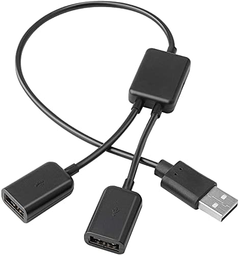 Saisn USB Y razdjelnik 1 muški do 2 ženska USB čvorište 2.0 2 portove podatkovni kabel za napajanje punjenje adapterske žice za laptop, macbook, tastature, miševe