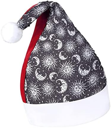 Sunce i Mjesec Funny Božić šešir Sequin Santa Claus kape za muškarce žene Božić Holiday Party