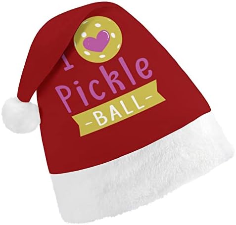 Volim Pickle Ball Božić Šešir Personalizirana Santa Šešir Funny Božić Dekoracije