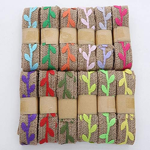 Healifty Božić DIY lanena traka ručno rađeni ukrasi za umotavanje poklona Band Craft potrepštine 12 rolni