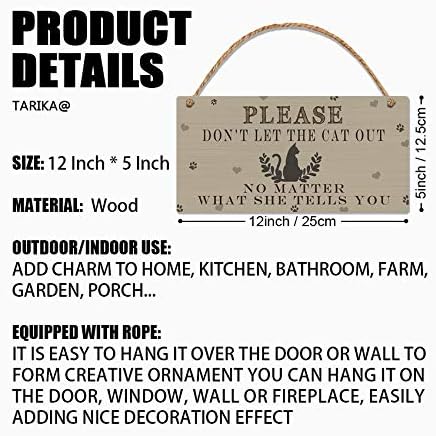 Molim vas, ne dozvolite da mačka bez obzira na to što vam kaže retro drveni javni ukrasni viseći znak za domaću ogradu vintage zidne ploče ukras za plakete