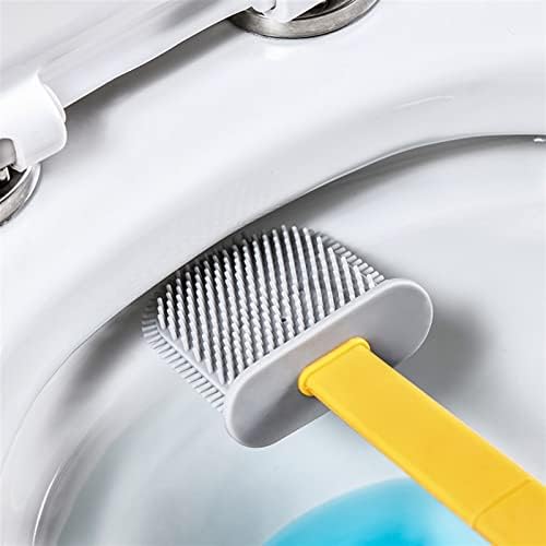 AMAYYAMTS toaletna četkica za čišćenje silikonske glave toaletna četkica sa držačem na zidu na zidu odvojive ručke za čišćenje kupaonice Izdržljivi WC pribor
