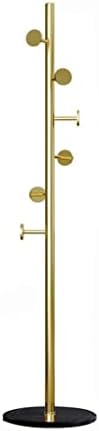 Hmggdd Hanger Foot stojeći vješalica sprata za spavaću sobu odjeću zlatni metalni vješalici Podne vješalica