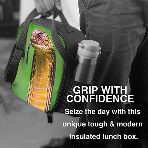 KOUNNENA Lnsulirana torba za ručak Cobra zmija kutija za ručak izolovana torba za hlađenje torba za
