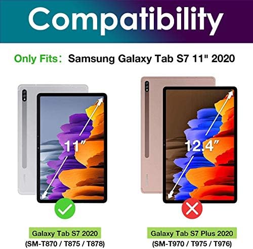 DetuoSi Tracootf futrola za Samsung Galaxy Tab S7 11 2020 sa sopkom o olovkom, cijelom bodskom teškim hrabrostim poklopcem sa kickstandom za Galaxy Tab S7 11 inčni izdanje #