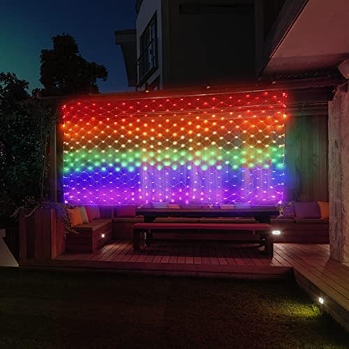 Leisure world LED ponos Net Zastava svjetla, Rainbow LED Net svjetla, LGBTQ Zastava svjetla za zid sa 8 modovima upaljena ponos zastavu