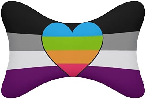Aseksualna panromantična LGBT zastava Jastuk za izrez automobila od 2 auto-glava za glavu za glavu za