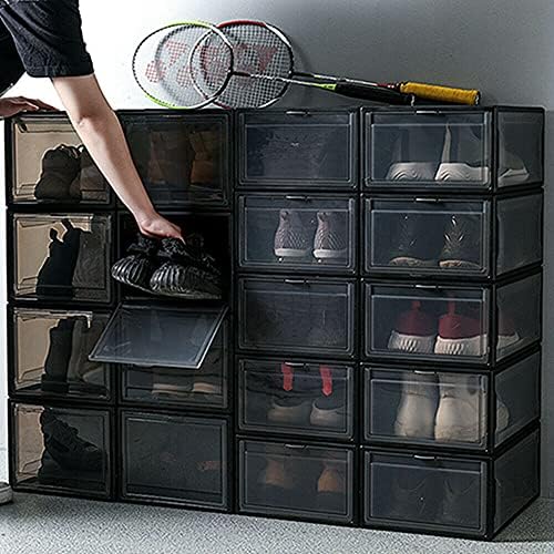Kutija za skladištenje Box Ženske muške cipele zaslon zaslona Plastična sklopiva spremnika za cipele Clear Closet Organiser za cipele