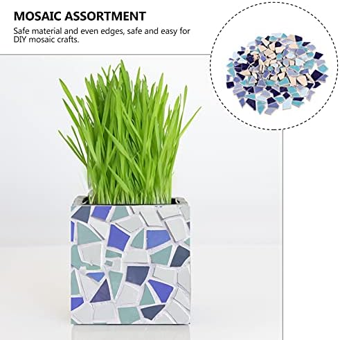 Healifty Ceramic Mosaic Pieces DIY mozaik pločice 200g mozaik pločice stakleni mozaik komadi nepravilni