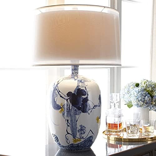 ZlxDP Nova kineska plava ručno oslikana LOOfah keramička stolna svjetiljka Retro Model Soba dnevni boravak