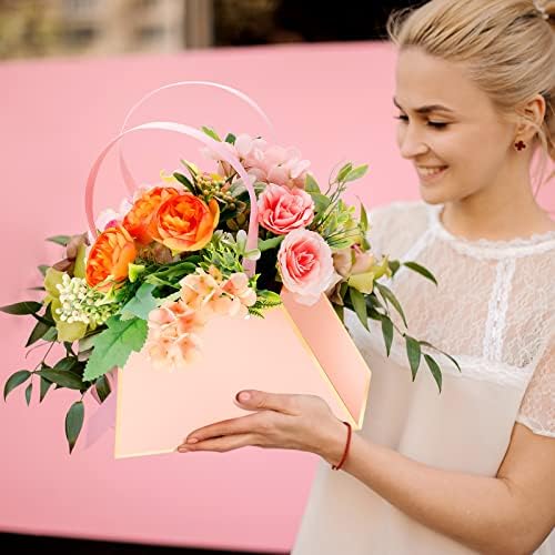 8 komada vjenčana Prijenosna poklon torba buket papirna torba vodootporne cvjetne kutije za aranžmane