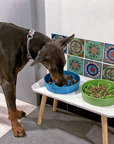 Le TAUCI posuda za pse keramika sa sporom hranilicom, 1,5 šolje posude za pse koja se sporo hrani mala srednja rasa, luk za štene za brze jede, jela za pse za usporavanje jela, Puzzle posuda za pseću hranu