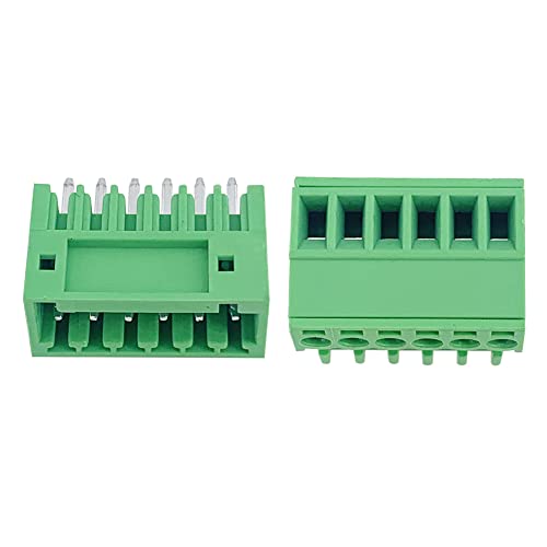 Jienk 5set 6-pinski 125V 4A 2.54 mm 0.1 Pitch PCB Mount Screw Terminal Block konektor za 26-18AWG kabl
