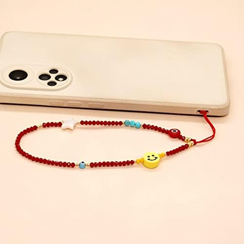 LEPSJGC akrilne perle protiv gubitka lanca za mobilni telefon Kristalna narukvica za telefon