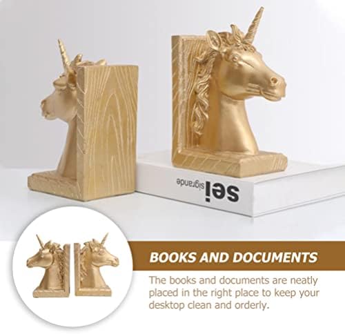 Happyyami book Ends držač časopisa smola Bookends dekorativni Book stoper zlatni kip Bookends za ljubitelje