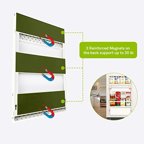 Magnetic spice Rack za frižider, Flaovoth višeslojna magnetna polica za Organizator frižidera sa 2