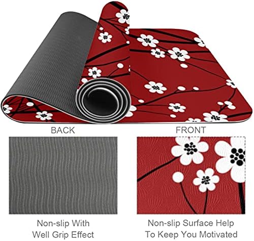 Siebzeh Wintersweet crvena pozadina Premium Thick Yoga Mat Eco Friendly gumeni zdravlje & amp; fitnes