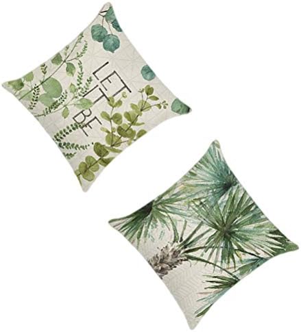 Bestoyard 4pcs tropske biljke bacaju jastučni listovni listovi zeleni listovi jastuk jastuk navlake