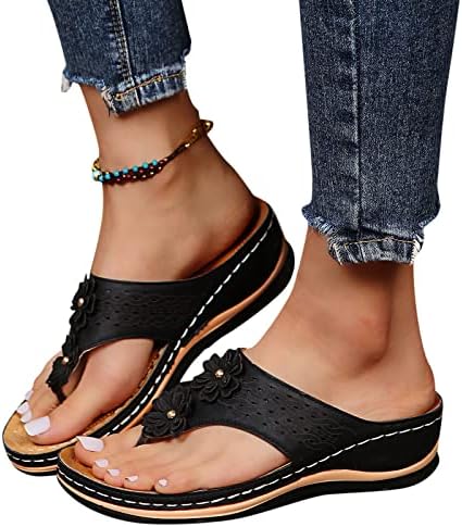 Sandale za žene Ortopedske papuče za hodanje sa lukom potpornice protiv klizanja prozračne cipele Vintage Dressy Flip Flops