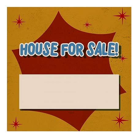 CGsignLab | Kuća na prodaju -Nostalgia Burst Prozor Cling | 8 x8
