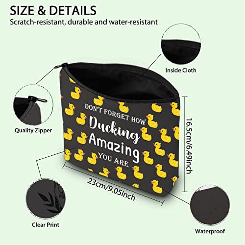 Duck Lover poklon Duck vlasnik kozmetička torba ne zaboravite kako se Saginjete nevjerovatno torba za šminkanje Tote Duck tema inspirativni poklon