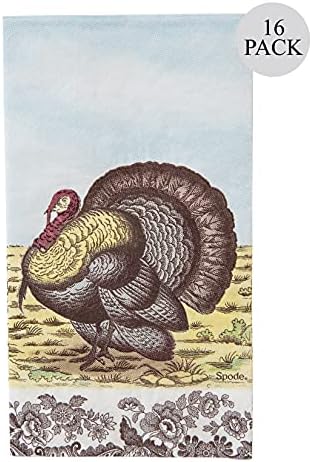 C.R. Gibson Turkey Paper Ručnici i večera Dan zahvalnosti Gosting-Woodland Spode, 4.375 Š x 7.75 L, višebojni
