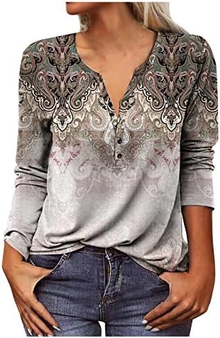 Dnevna košulja u St Patricks za žene smiješne žene geometrijske print modne labave dugih rukava u majici