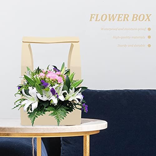 Cabilock 2kom sklopiva Papirna kutija ručka vjenčane korpe papir držač buketa majke dan cvjetne kutije
