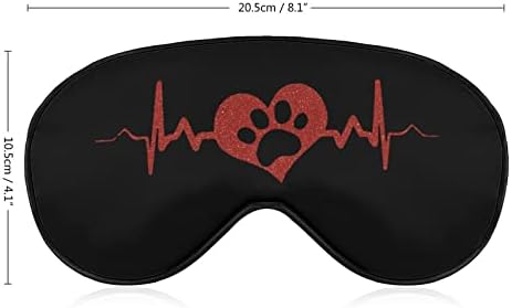 Paw šap Ispis srca Mekana maska ​​za oči Poklopac efektivna sjenila za spajanje zida udobna maska ​​za spavanje s elastičnim podesivim remenom