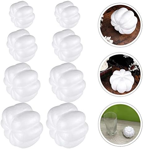8kom bijele bundeve umjetne bundeve Ornament zanatske pjenaste bundeve u obliku pjenaste lopte za