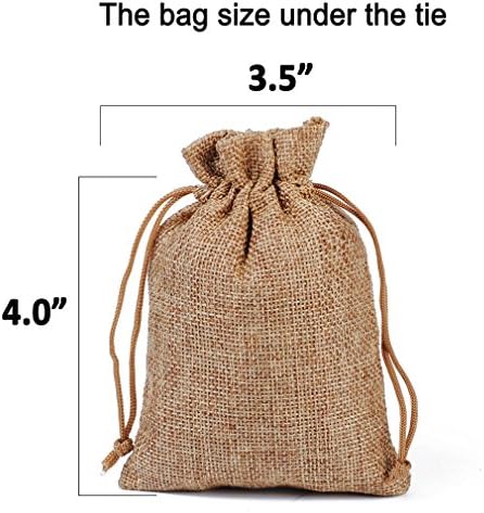 Amariver Prirodne vrećice s crtežom, posteljine za višekratnu upotrebu, savršenim za torbice za nakit,