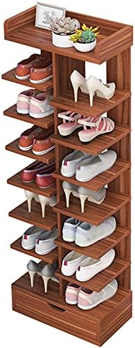 Liušip stalak za cipele s cipelama 8-sloj sprata za obuću drveća, pogodna za nosače cipela u dnevnoj sobi kupaonice hodnik hodnik Organizator cipela za cipele stalak za cipele