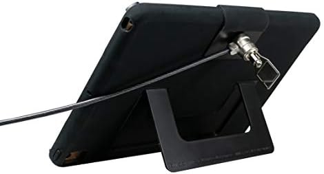 Slučaj sigurnosnog tableta - CTA-ov sigurnosni futrov sa Kickstandom, hrapavom silikonskim jaknom i pocinčanim čeličnim kablom za iPad 7. / 8. / 9. Gen 10.2